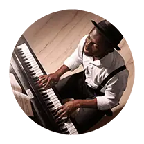 man playing piano